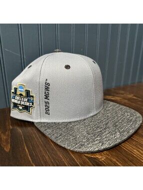 NCAA College World Series Hat Cap Snapback Gray 2025 Omaha Zephyr Blank